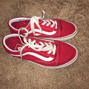 Red Vans Old Skools